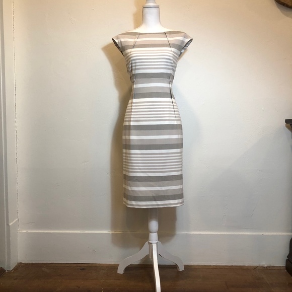 Calvin Klein Striped Sheath Dress - Picture 1 of 8